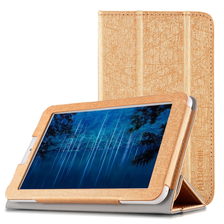 Steel Wire Texture Horizontal Flip Leather Case for Cube C1, with Three-folding Holder