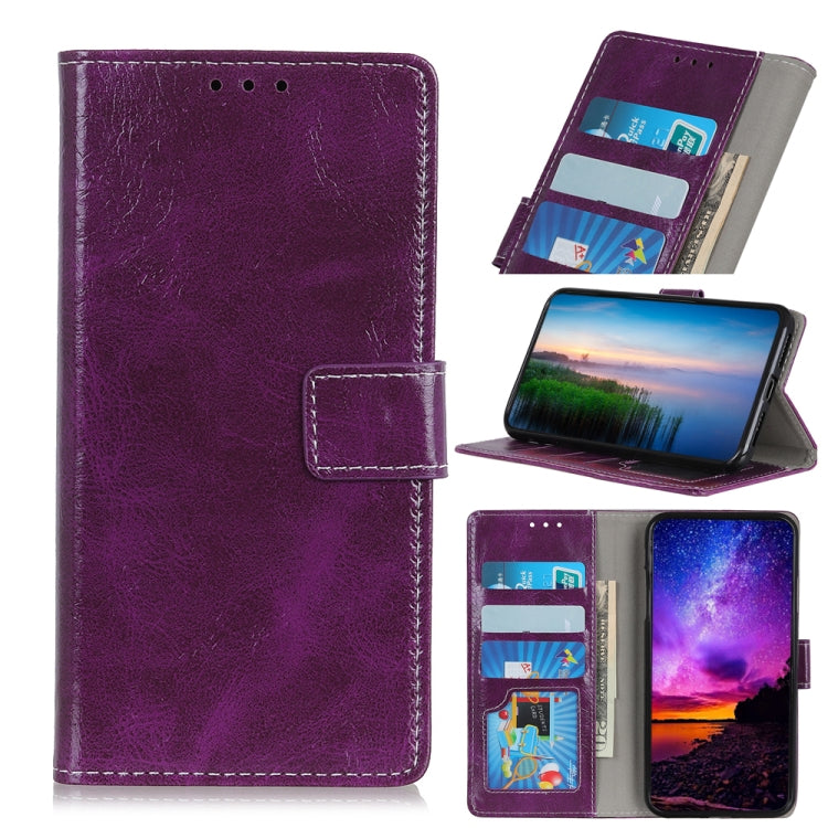 Retro Crazy Horse Texture Horizontal Flip Leather Case for Alcatel 1C (2019), with Holder & Card Slots & Photo Frame & Wallet