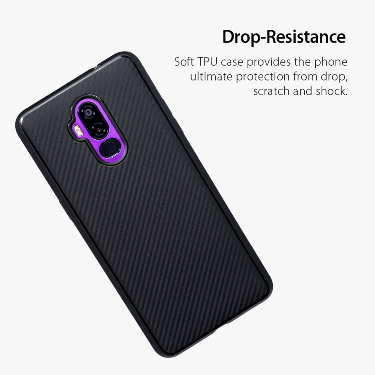 Shockproof Carbon Fiber Texture TPU Case for ULEFONG P6000 Plus / Power L3 (Black)