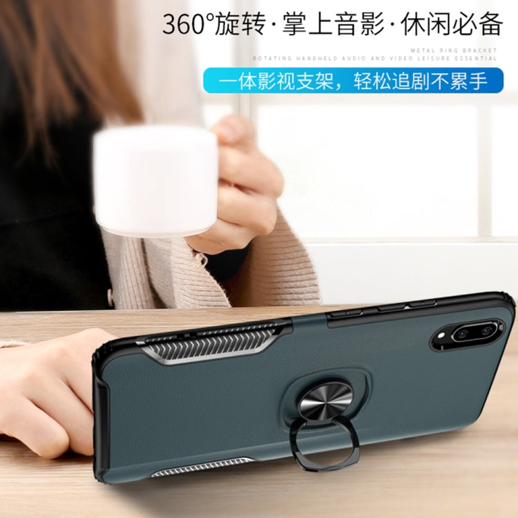 Shockproof Car Magnetic Case with 360 Degree Gold Armor Ring for VIVO V11