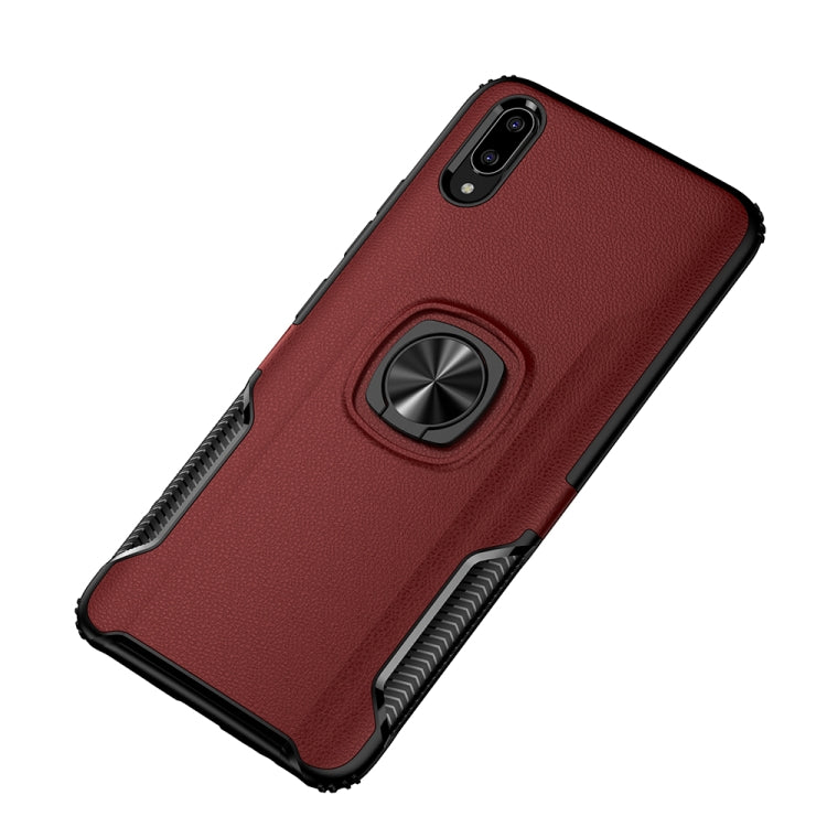 Shockproof Car Magnetic Case with 360 Degree Gold Armor Ring for VIVO V11