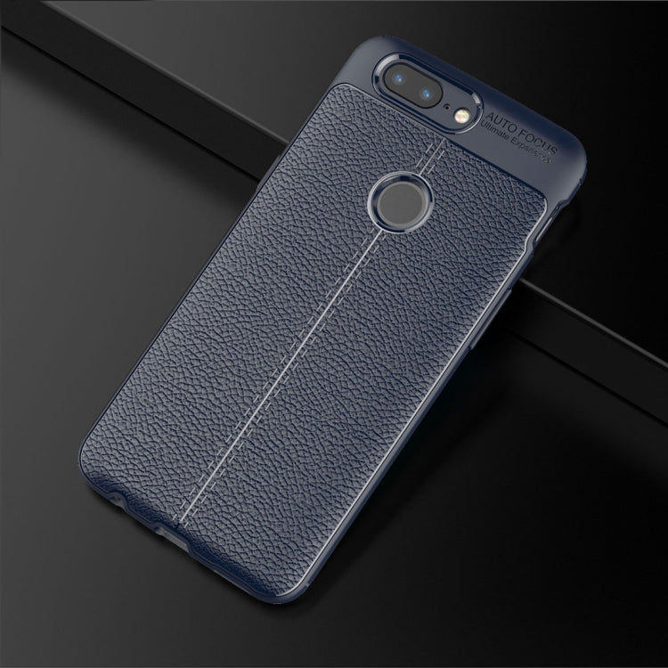 For OnePlus  5T Litchi Texture Soft TPU Protective Back Cover Case