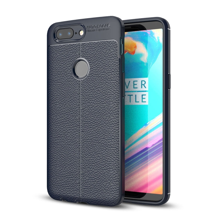 For OnePlus  5T Litchi Texture Soft TPU Protective Back Cover Case