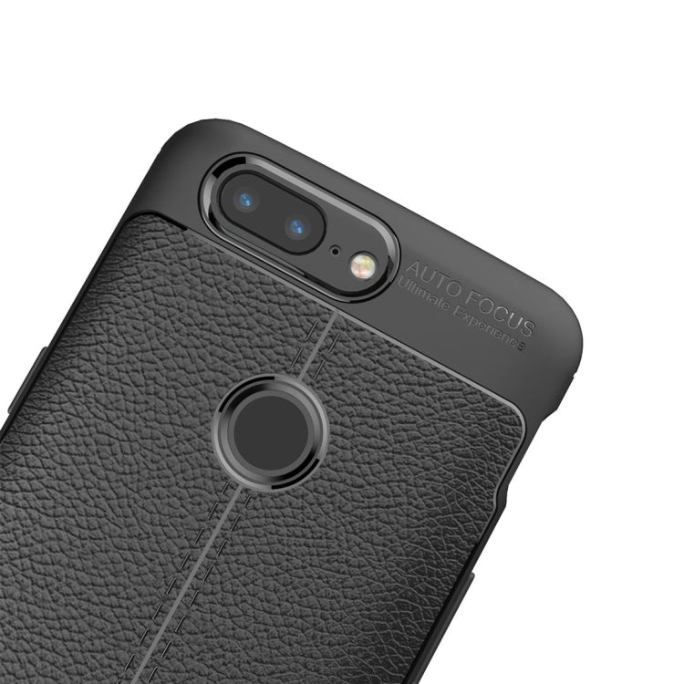 For OnePlus  5T Litchi Texture Soft TPU Protective Back Cover Case