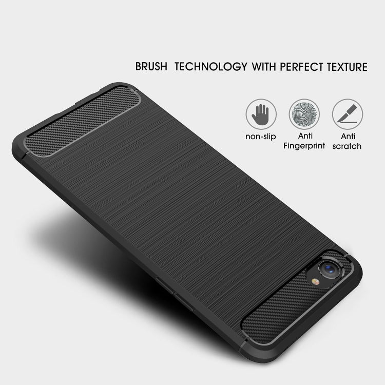 Brushed Texture Carbon Fiber Shockproof TPU Case for OPPO Realme 1
