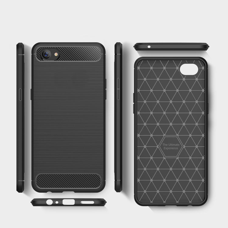 Brushed Texture Carbon Fiber Shockproof TPU Case for OPPO Realme 1