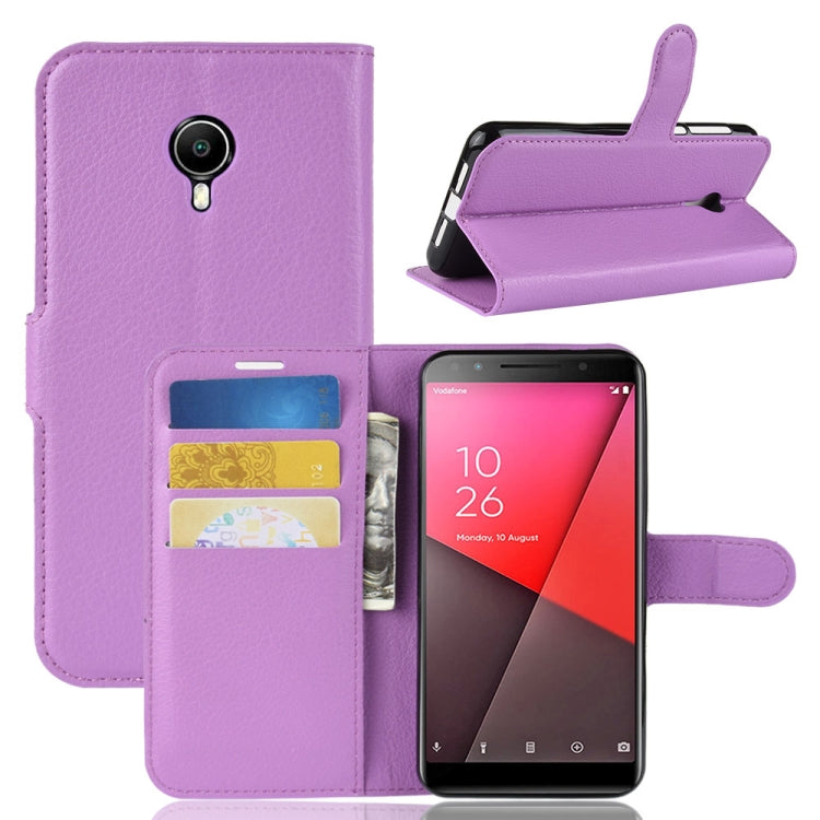 Litchi Texture Horizontal Flip Leather Case for Vodafone Smart N9 Lite / VFD 620, with Wallet & Holder & Card Slots