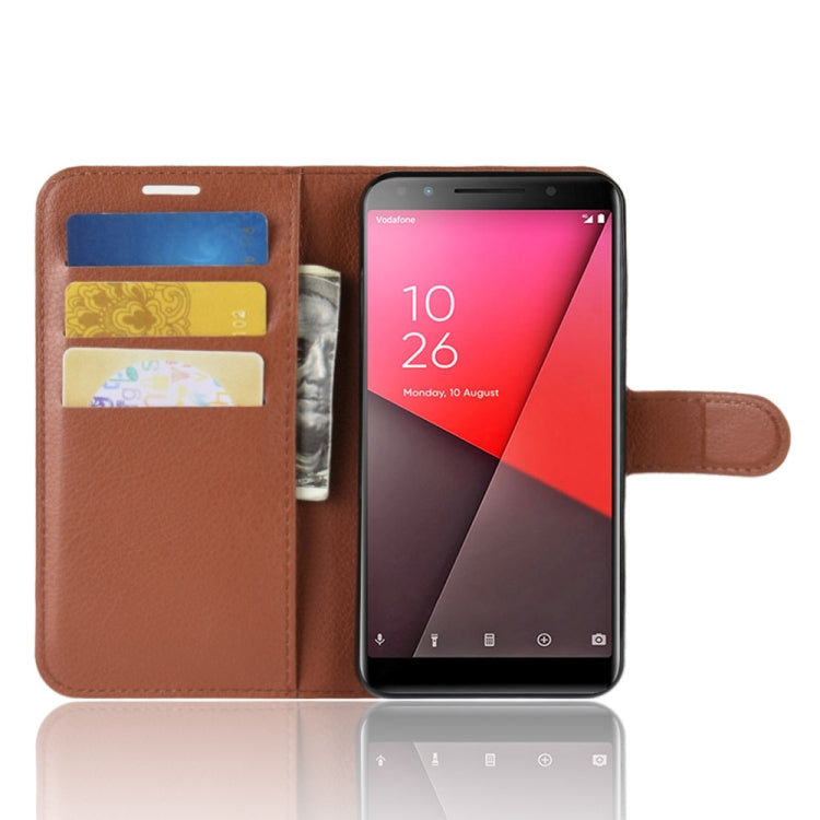 Litchi Texture Horizontal Flip Leather Case for Vodafone Smart N9 Lite / VFD 620, with Wallet & Holder & Card Slots
