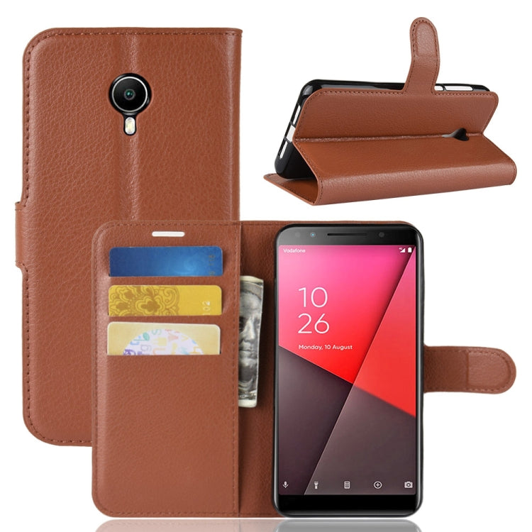 Litchi Texture Horizontal Flip Leather Case for Vodafone Smart N9 Lite / VFD 620, with Wallet & Holder & Card Slots