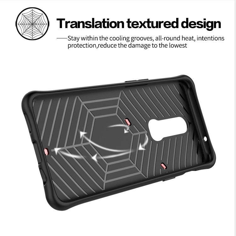 PC + TPU Dropproof Sniper Hybrid Case for OnePlus 6, with 360 Degree Rotation Holder