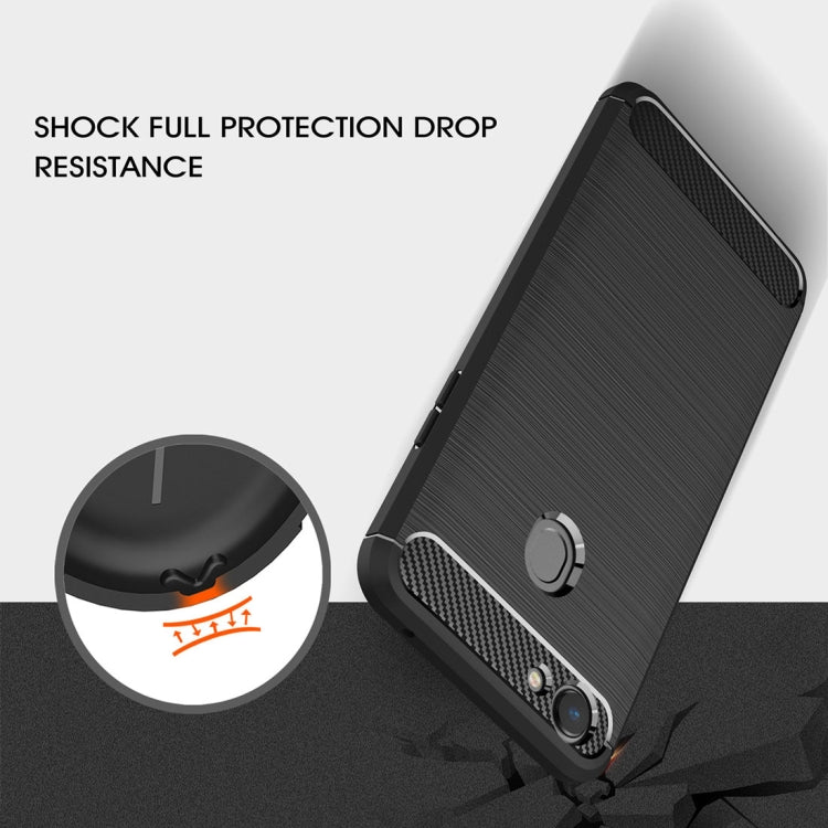 For OPPO  A79 Brushed Texture Carbon Fiber Shockproof TPU Rugged Armor Protective Case
