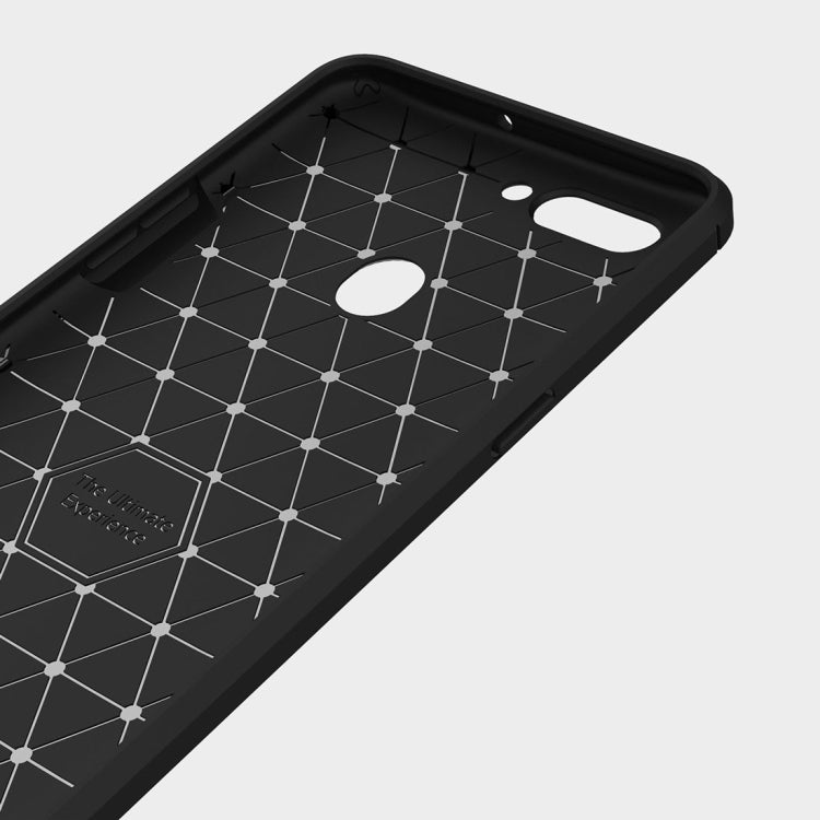 For OPPO  R11s Plus Brushed Texture Carbon Fiber Shockproof TPU Rugged Armor Protective Case