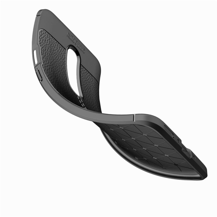 Litchi Texture TPU Shockproof Case for OnePlus 7 (Black)