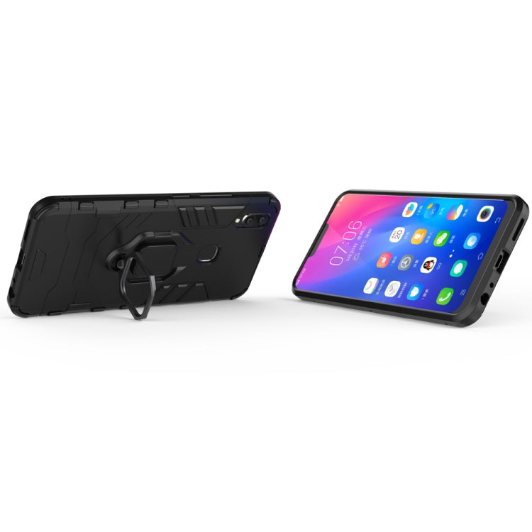 PC + TPU Shockproof Protective Case for Vivo V9, with Magnetic Ring Holder