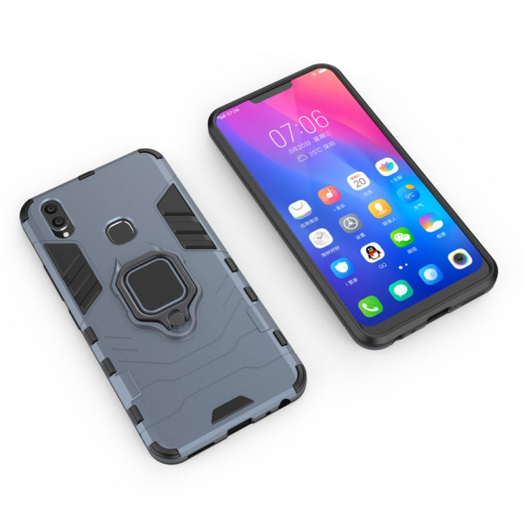 PC + TPU Shockproof Protective Case for Vivo V9, with Magnetic Ring Holder