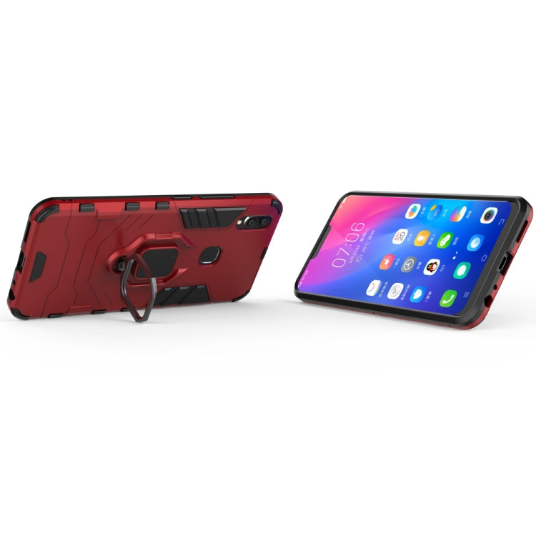 PC + TPU Shockproof Protective Case for Vivo V9, with Magnetic Ring Holder