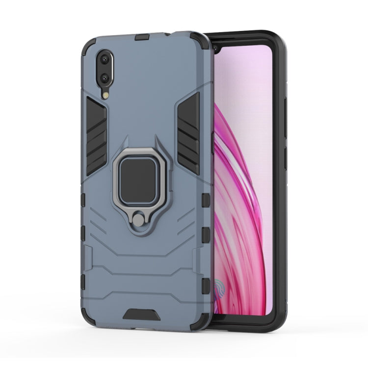 PC + TPU Shockproof Protective Case for Vivo X23, with Magnetic Ring Holder (Grey)