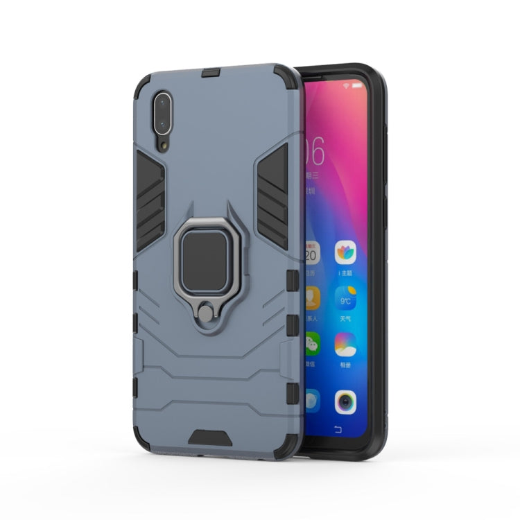 PC + TPU Shockproof Protective Case for Vivo Y97, with Magnetic Ring Holder (Grey)