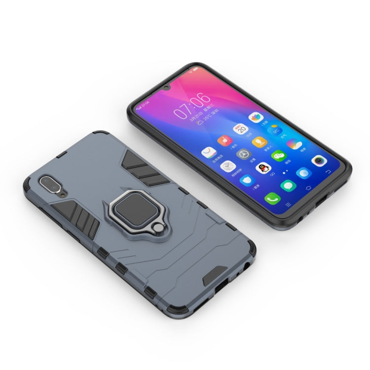 PC + TPU Shockproof Protective Case for Vivo Y97, with Magnetic Ring Holder (Grey)