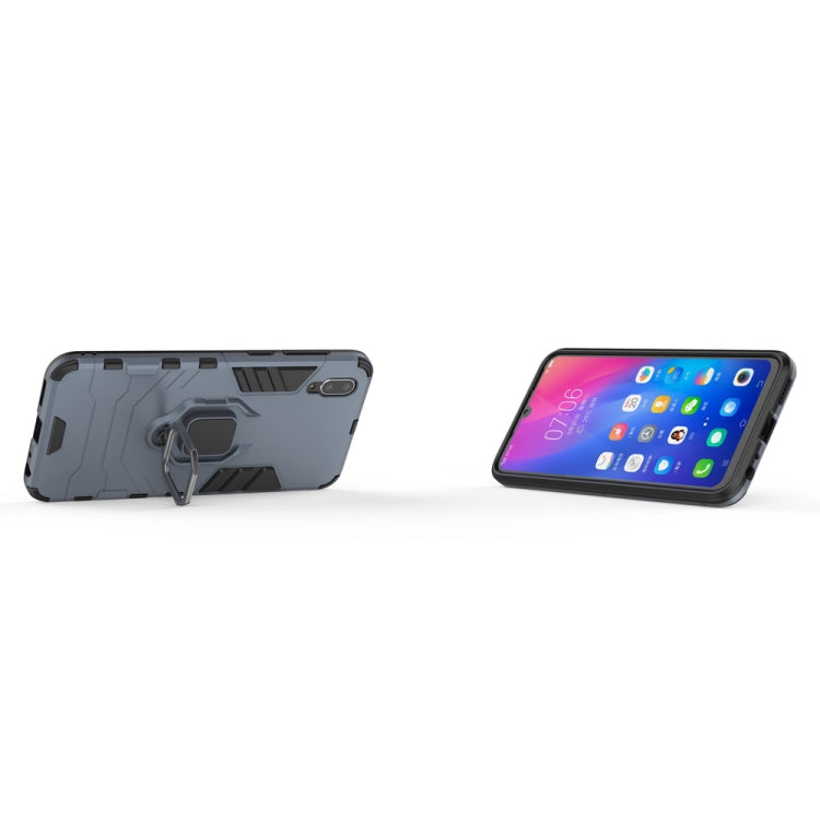 PC + TPU Shockproof Protective Case for Vivo Y97, with Magnetic Ring Holder (Grey)