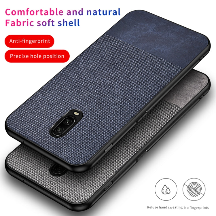 Shockproof Splicing PU + Cloth Protective Case for OnePlus 7