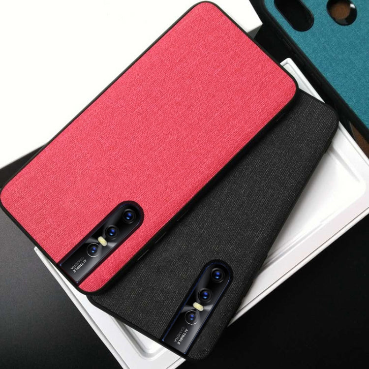 Shockproof Cloth Texture PC+ TPU Protective Case for Vivo V15 Pro