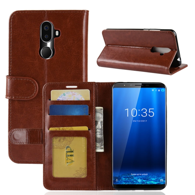 PU + TPU Crazy Horse Texture Horizontal Flip Leather Case for CUBOT X18 Plus, with Wallet & Holder & Card Slots