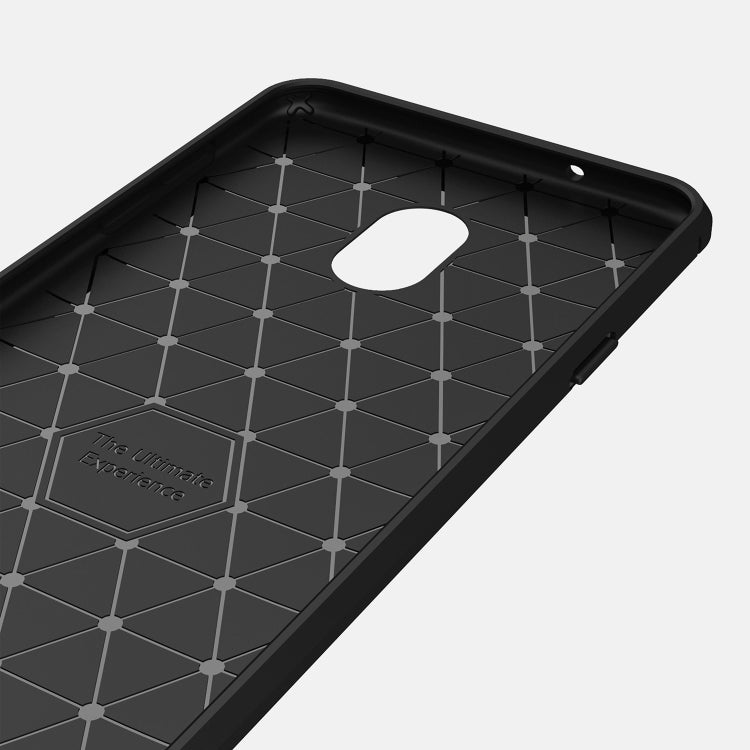Brushed Texture Carbon Fiber Shockproof TPU Case for Meizu M15 / 15 Lite