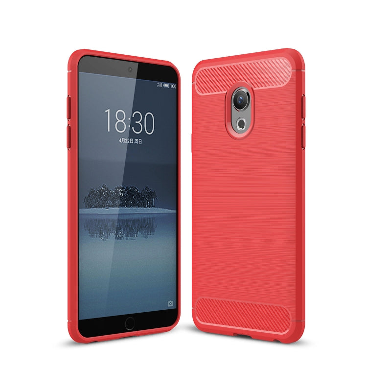 Brushed Texture Carbon Fiber Shockproof TPU Case for Meizu M15 / 15 Lite