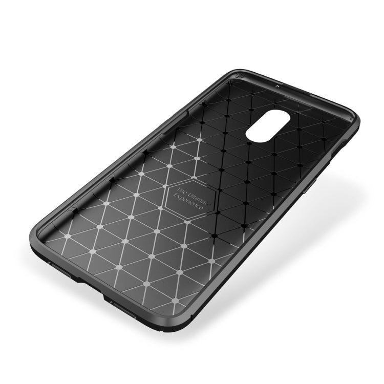 Carbon Fiber Texture Shockproof TPU Case for OnePlus 7 Pro (Black)