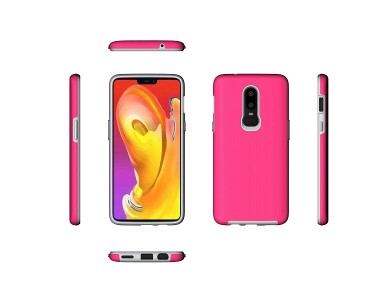 Anti-slip Armor Texture TPU + PC Case for OnePlus 6