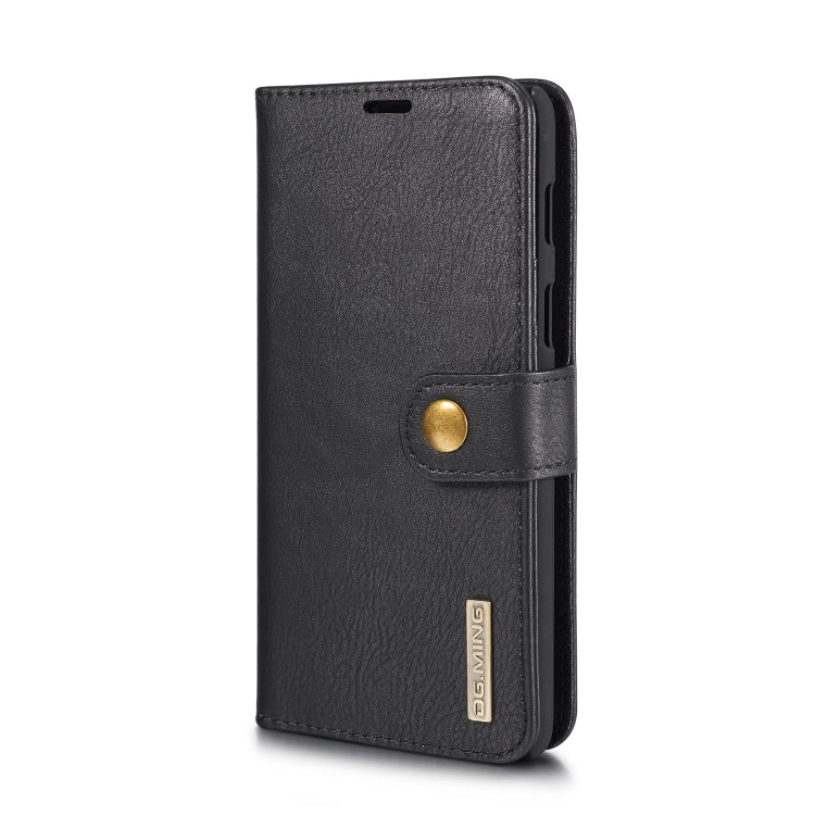 DG.MING Crazy Horse Texture Horizontal Flip Detachable Magnetic Case for OnePlus 6, with Holder & Card Slots & Wallet