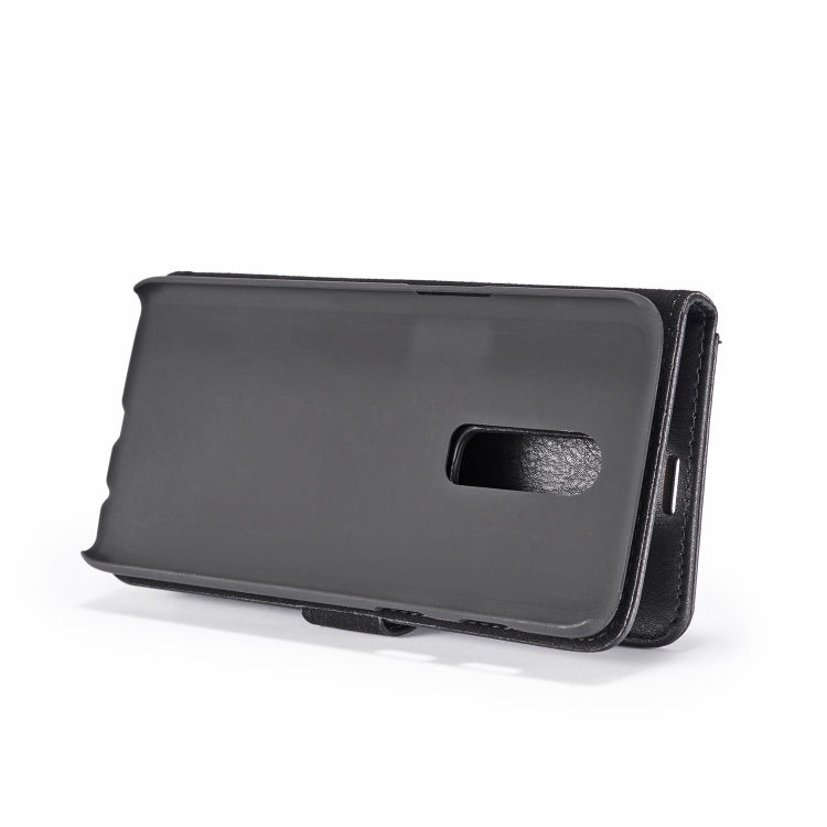 DG.MING Crazy Horse Texture Horizontal Flip Detachable Magnetic Case for OnePlus 6, with Holder & Card Slots & Wallet