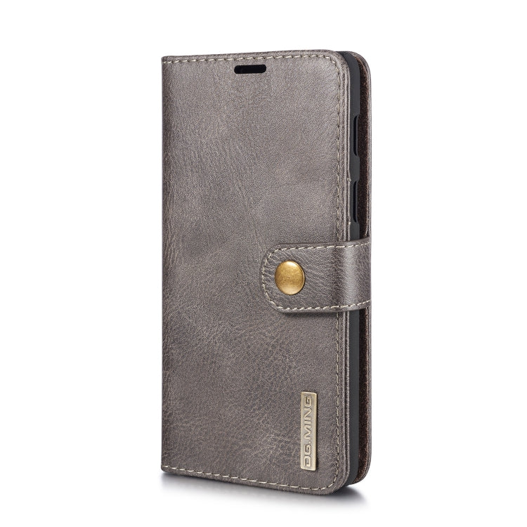 DG.MING Crazy Horse Texture Horizontal Flip Detachable Magnetic Case for OnePlus 6, with Holder & Card Slots & Wallet