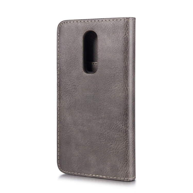 DG.MING Crazy Horse Texture Horizontal Flip Detachable Magnetic Case for OnePlus 6, with Holder & Card Slots & Wallet