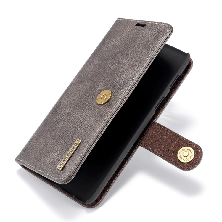 DG.MING Crazy Horse Texture Horizontal Flip Detachable Magnetic Case for OnePlus 6, with Holder & Card Slots & Wallet