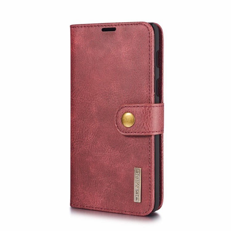 DG.MING Crazy Horse Texture Horizontal Flip Detachable Magnetic Case for OnePlus 6, with Holder & Card Slots & Wallet