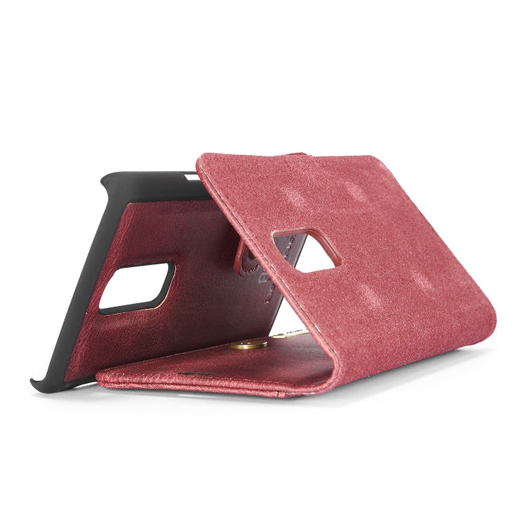 DG.MING Crazy Horse Texture Horizontal Flip Detachable Magnetic Case for OnePlus 6, with Holder & Card Slots & Wallet