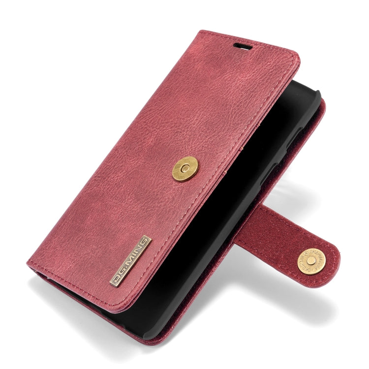 DG.MING Crazy Horse Texture Horizontal Flip Detachable Magnetic Case for OnePlus 6, with Holder & Card Slots & Wallet