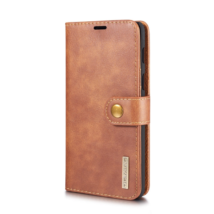 DG.MING Crazy Horse Texture Horizontal Flip Detachable Magnetic Case for OnePlus 6, with Holder & Card Slots & Wallet