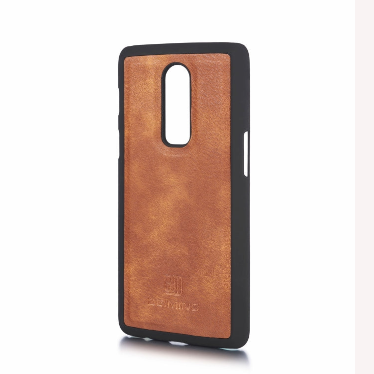 DG.MING Crazy Horse Texture Horizontal Flip Detachable Magnetic Case for OnePlus 6, with Holder & Card Slots & Wallet