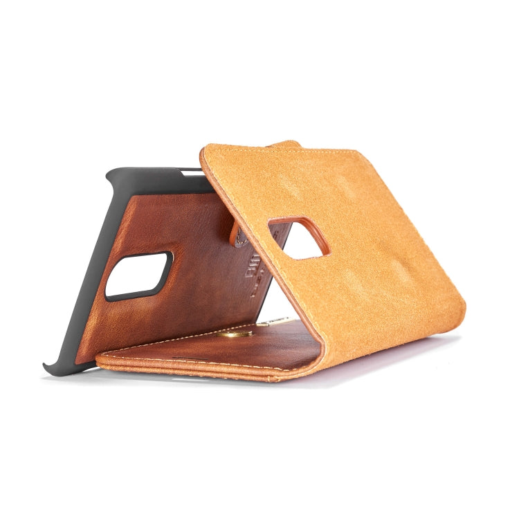 DG.MING Crazy Horse Texture Horizontal Flip Detachable Magnetic Case for OnePlus 6, with Holder & Card Slots & Wallet