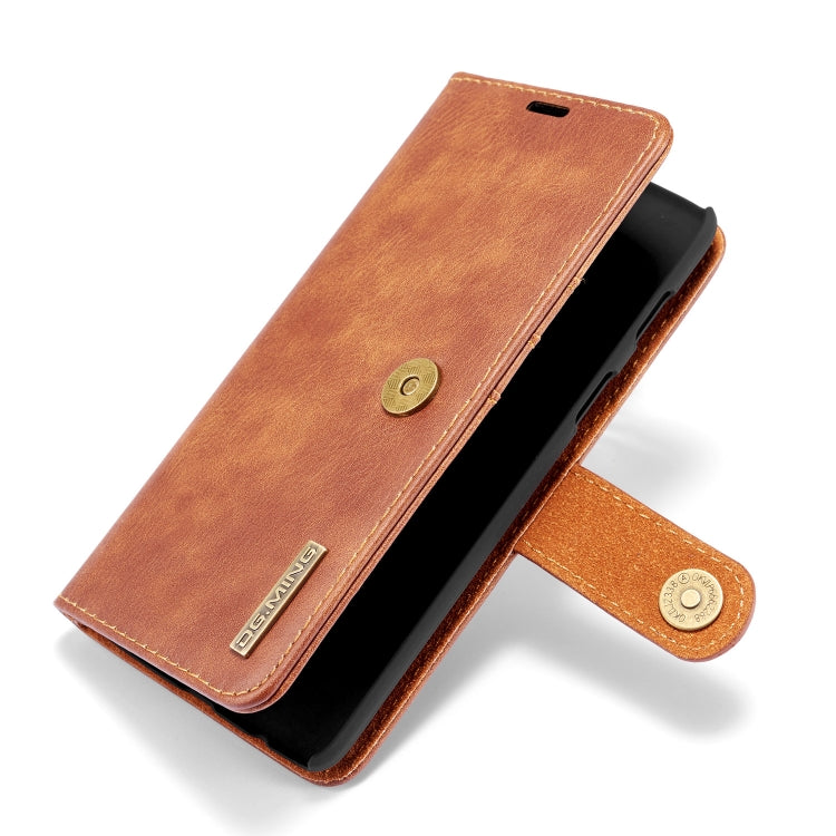 DG.MING Crazy Horse Texture Horizontal Flip Detachable Magnetic Case for OnePlus 6, with Holder & Card Slots & Wallet