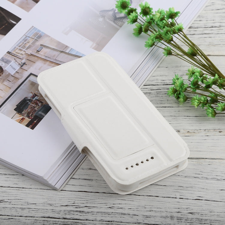 For iPhone, Galaxy, Huawei And Other 4.0-4.5 Inch Mobile Phones, Solid Color Horizontal Flip Universal Leather Case with Call Display ID & Holder & Magnetic Buckle