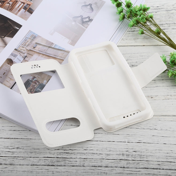 For iPhone, Galaxy, Huawei And Other 4.5-5.0 Inch Mobile Phones, Solid Color Horizontal Flip Universal Leather Case with Call Display ID & Holder & Magnetic Buckle