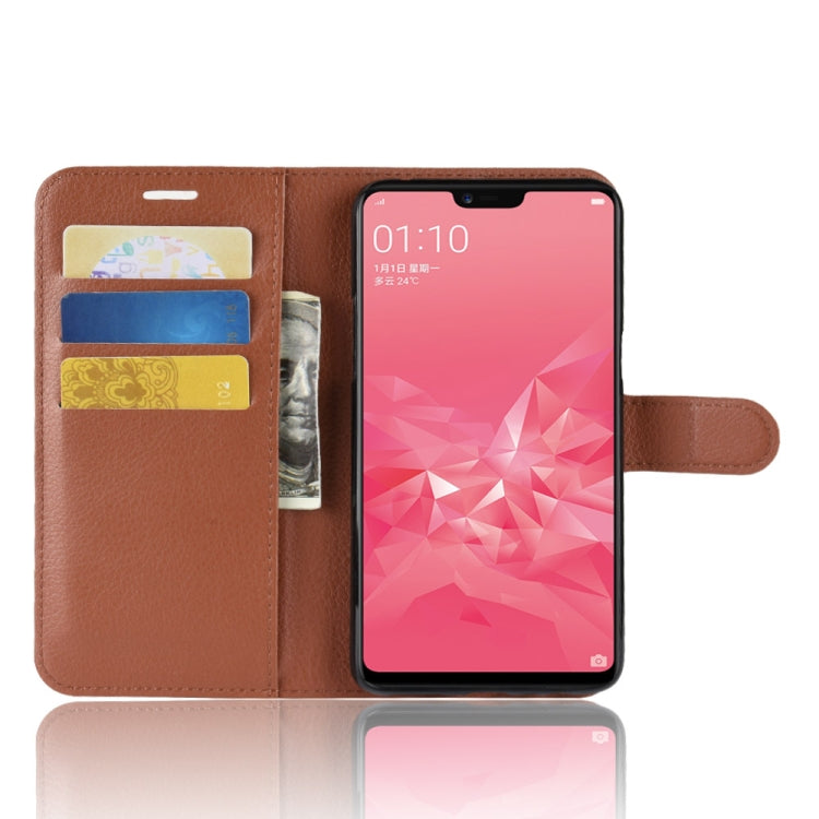 Litchi Texture Horizontal Flip Leather Case for OPPO A3, with Wallet & Holder & Card Slots