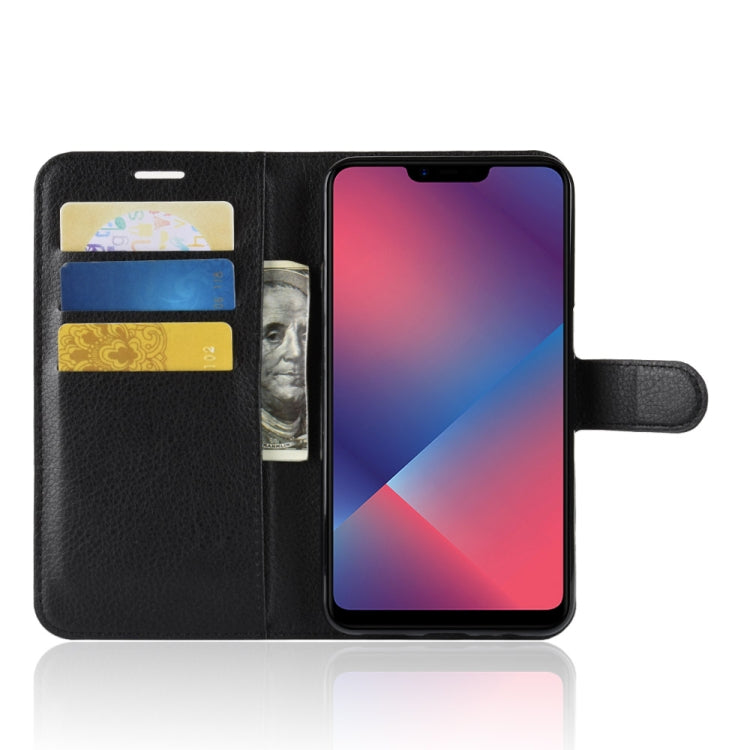 Litchi Texture Horizontal Flip Leather Case for OPPO A5, with Wallet & Holder & Card Slots