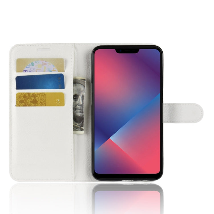 Litchi Texture Horizontal Flip Leather Case for OPPO A5, with Wallet & Holder & Card Slots