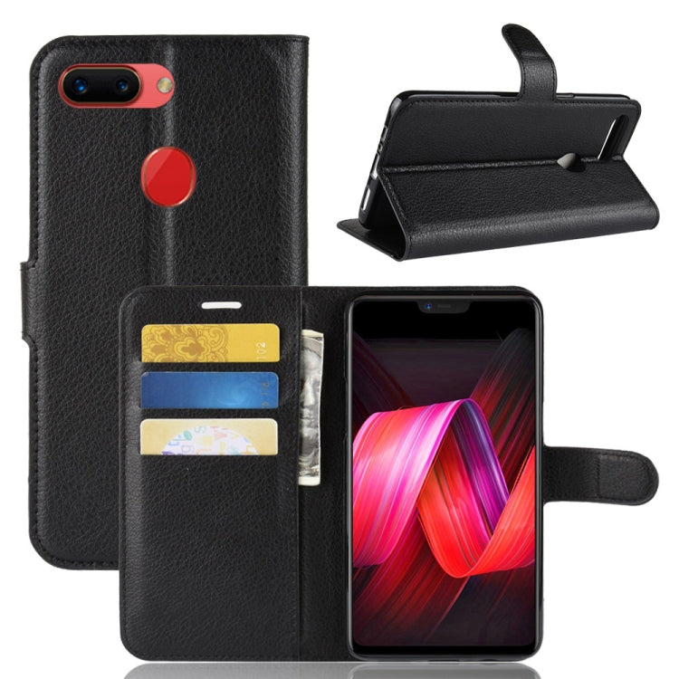 Litchi Texture Horizontal Flip Leather Case for OPPO R15 Pro, with Wallet & Holder & Card Slots