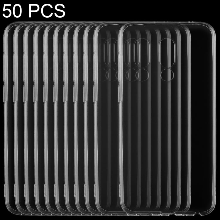 50 PCS 0.75mm Transparent TPU Case for Meizu 16X